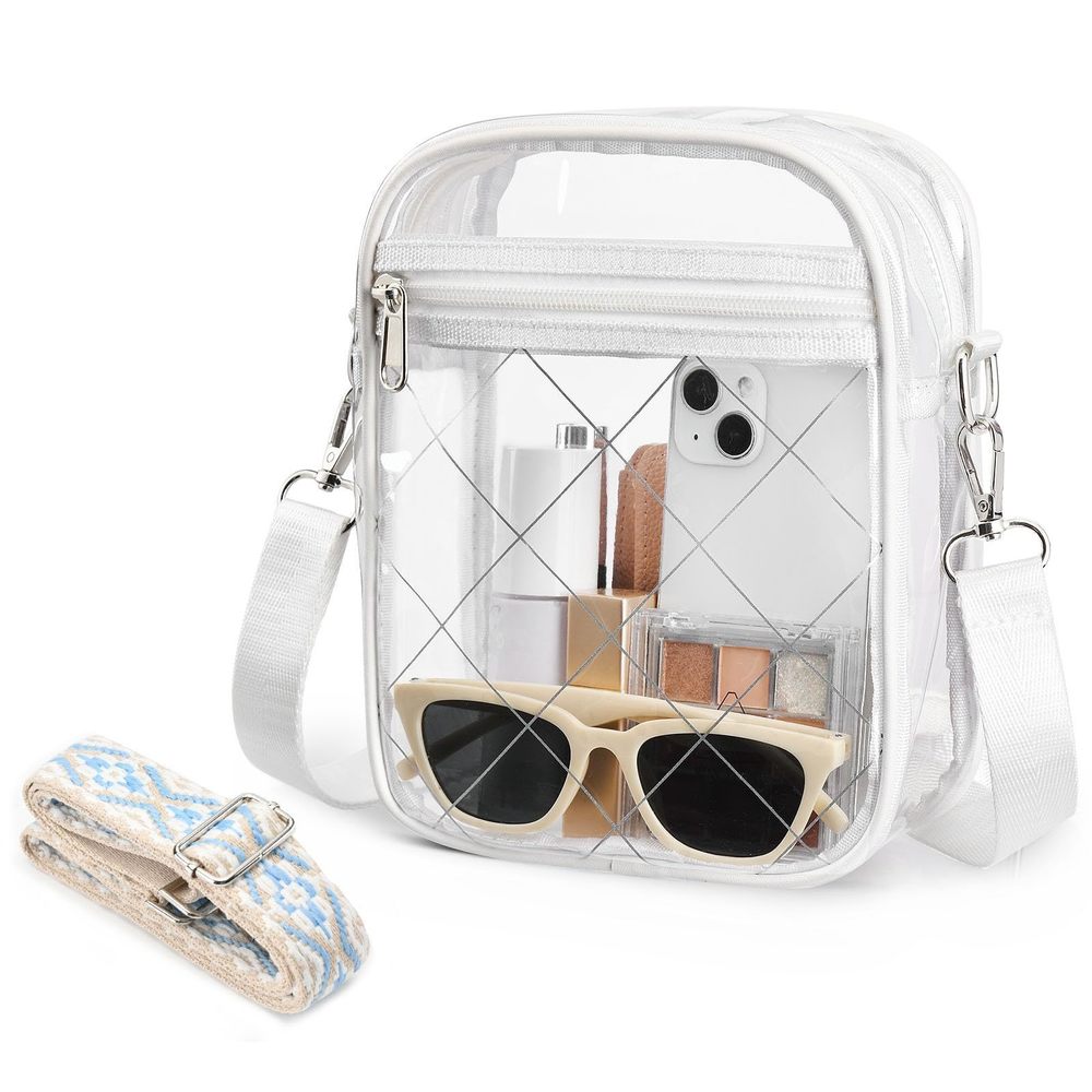 Clear Purses, Stadium Aroved Crossbody Messenger Bag Events, ^_^